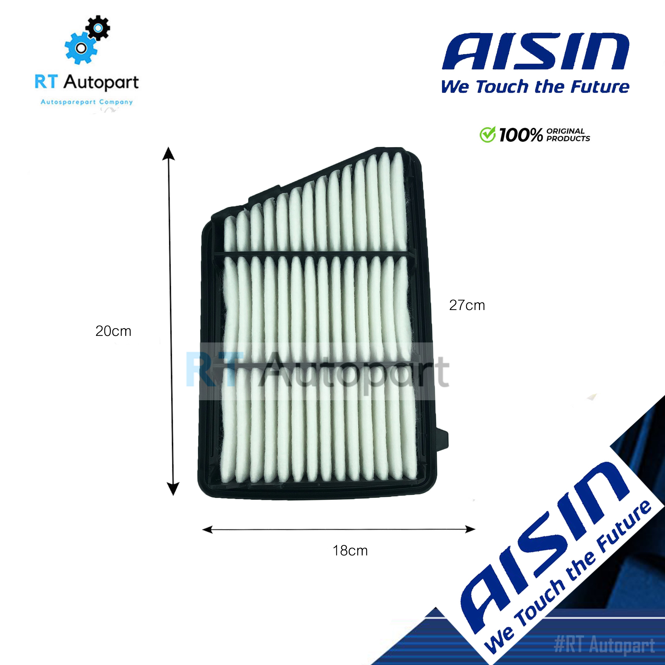 Aisin กรองอากาศ Honda CRV G5 ปี16-21 เบนซิน K24W K24Z R20A9 / ARFH-4019 / 172205-PHA-000