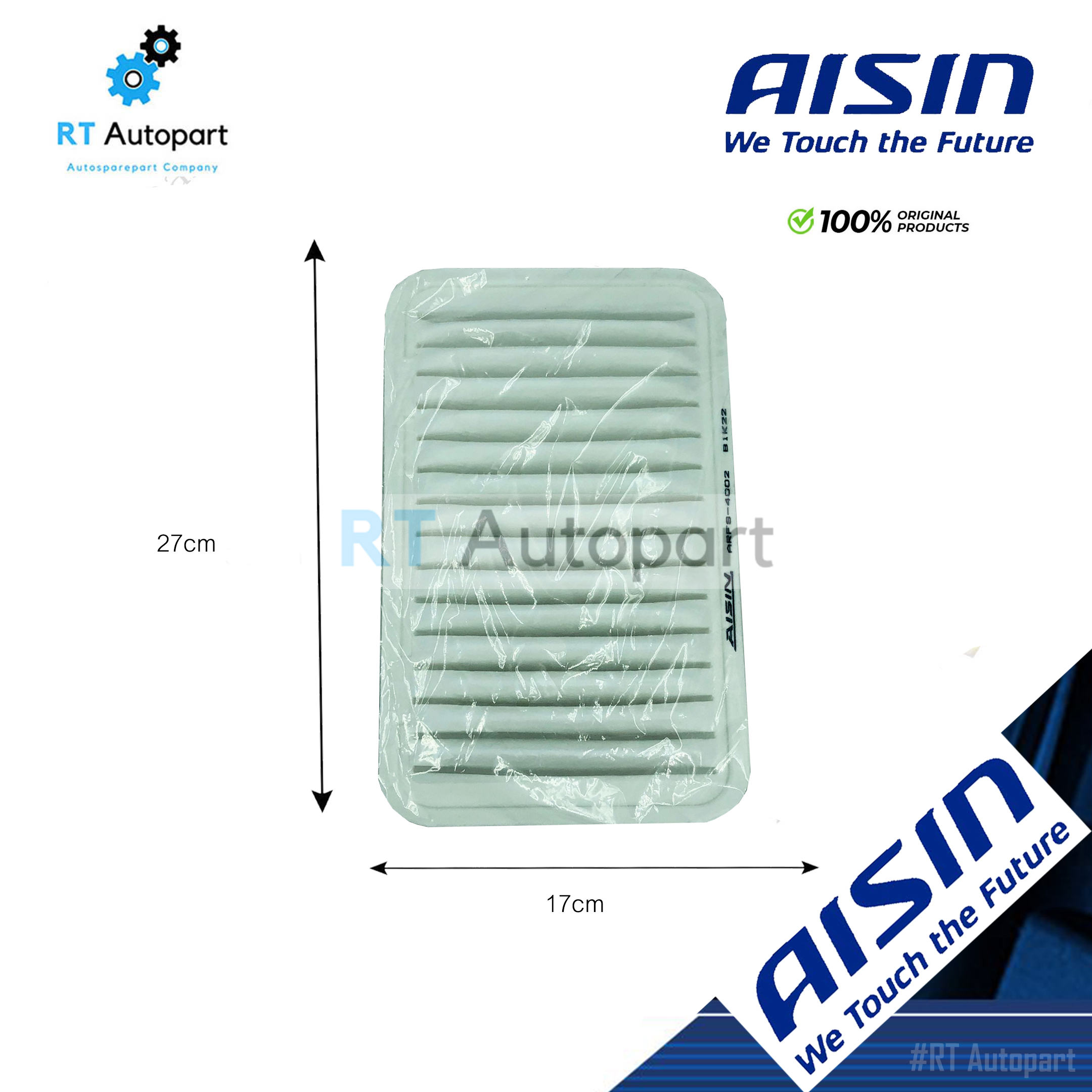 Aisin กรองอากาศ Suzuki Swift ซูซูกิ สวิฟ 1.2 ปี12-17 เครื่อง K12B / ARFS-4002 / 13780-69L00