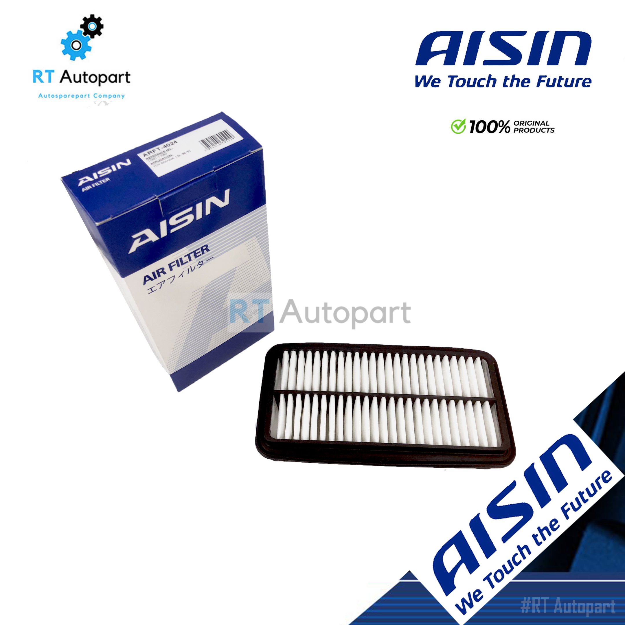 Aisin กรองอากาศ Toyota Soluna 1.5 AL50 5A-FE / 17801-11080 / ARFT-4024