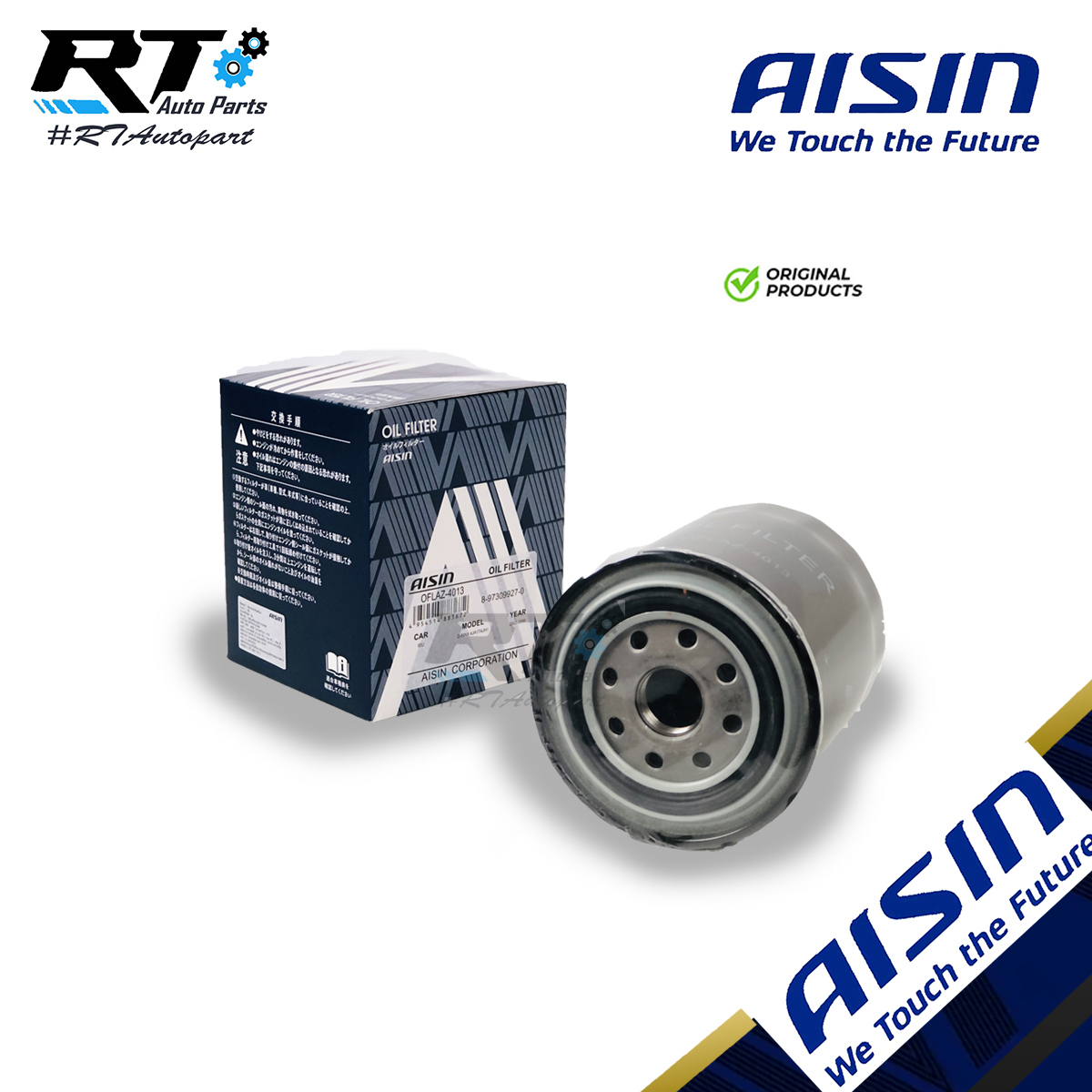 AISIN กรองน้ำมันเครื่อง Isuzu Dmax 2.5 3.0 4JA 4JH เครื่อง Direct (ไม่คอมมอนเรล) / 8-97309927-0 / OFLAZ4013