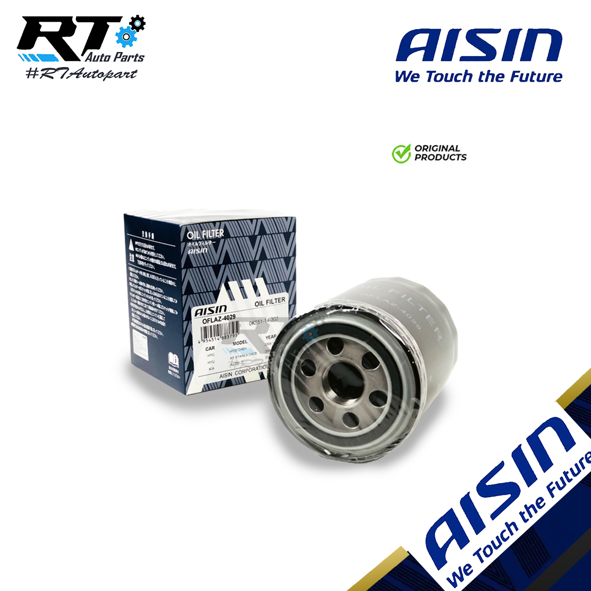 Aisin กรองน้ำมันเครื่อง Hyundai H1 Starex ปี08-20 D4CB Kia 2700 Pergio / 26330-4X000 / OFLAZ4029