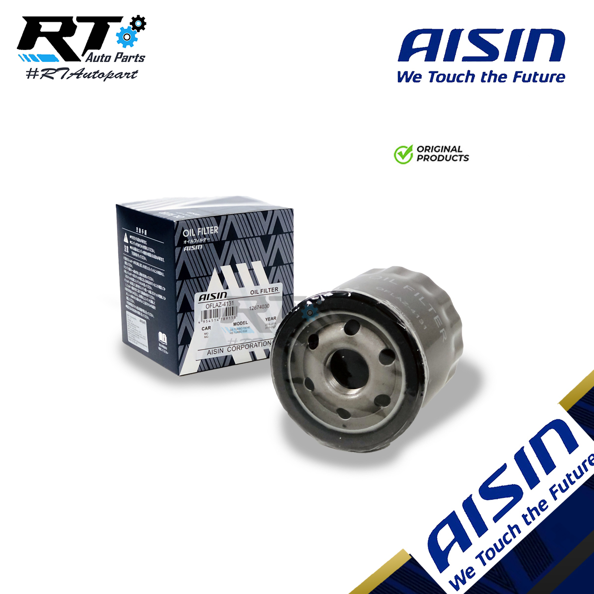 Aisin กรองน้ำมันเครื่อง MG ZS GS เทอร์โบ 1.5L ปี16-19 เครื่อง 15E4E HS เทอร์โบ ปี19-21 / 12674030 / OFLAZ4131