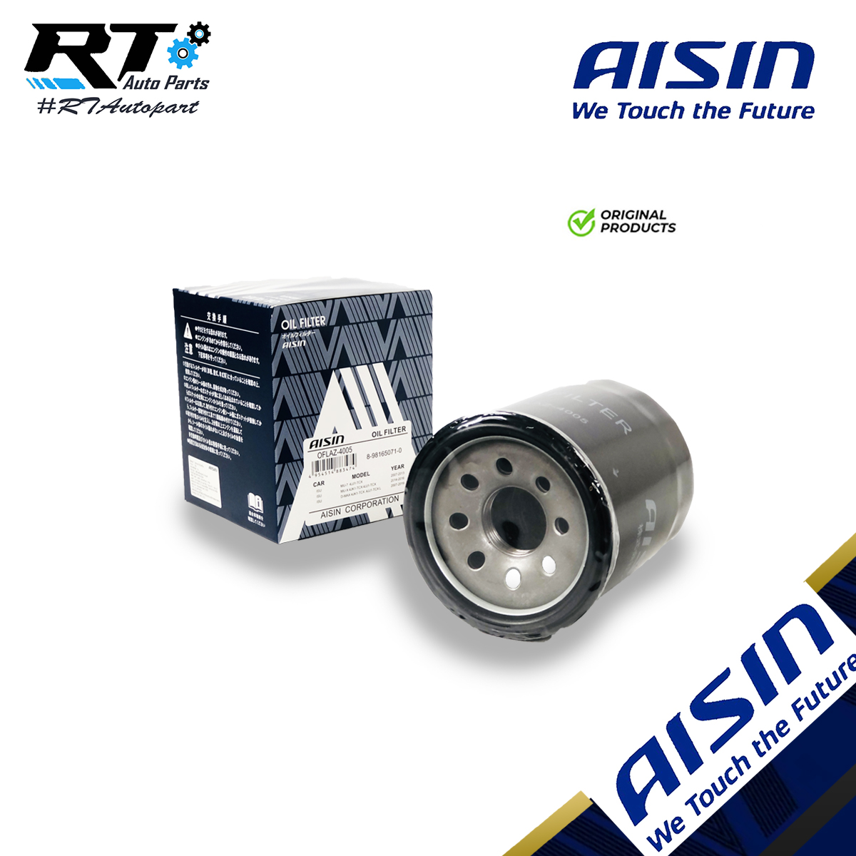 AISIN กรองน้ำมันเครื่อง Isuzu Allnew Dmax 2.5 3.0 ปี12-on /  OFLAZ4005