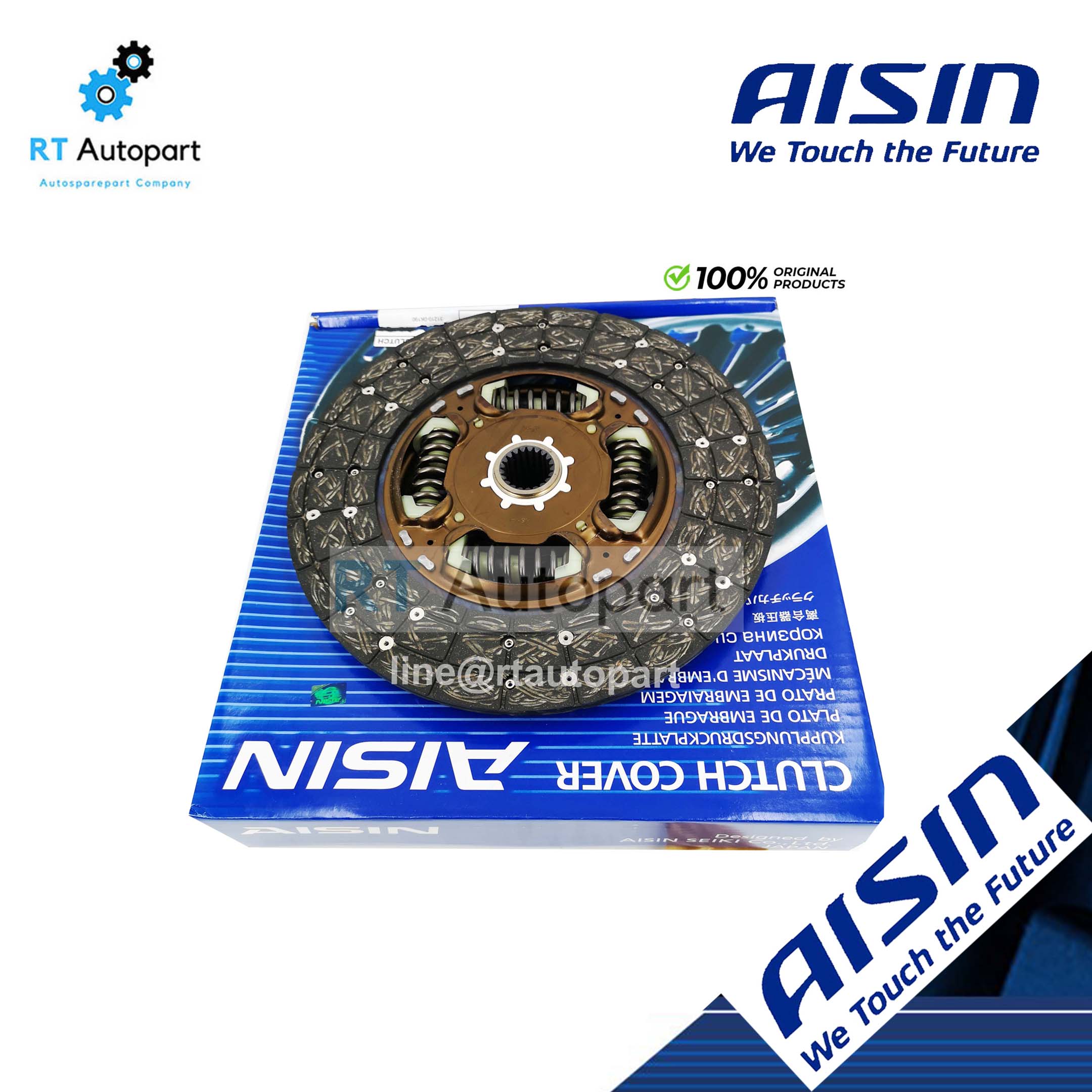 Aisin แผ่นคลัช หวีคลัช Toyota Vigo Champ ปี10-13 เกรด Premium-Japan ขนาด11" 31210-0K190 / DTX174