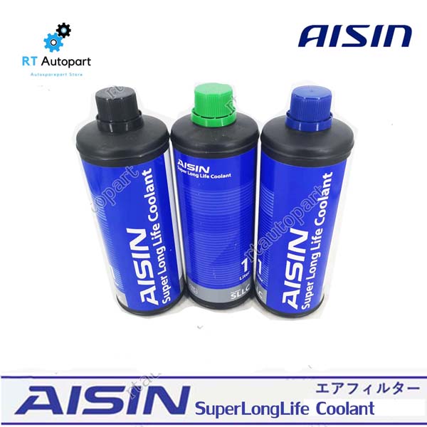Aisin น้ำยาหม้อน้ำ ไอซิน Aisin น้ำยาหล่อเย็น สีชมพู / เขียว / ฟ้า ขนาด1ลิตร Super long life Coolant(น้ำยาสีชมพู/แดง)