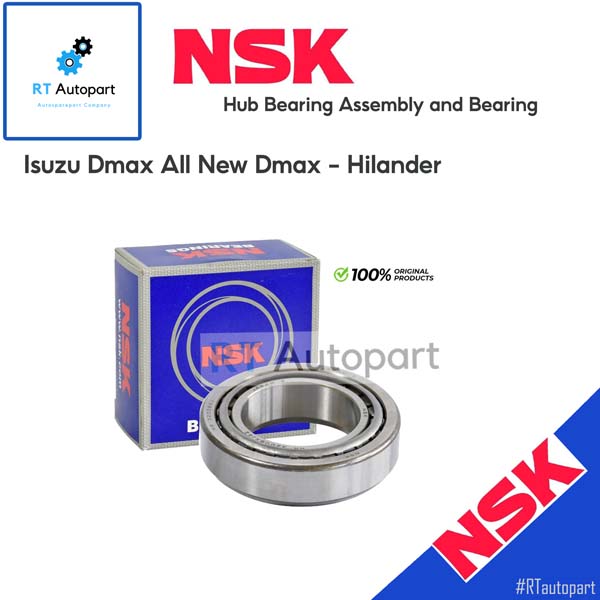 NSK ลูกปืนล้อหน้า Isuzu Dmax Allnew Dmax Mu7 MuX Hilander 4wd ปี03-18 1คู่ นอก-ใน