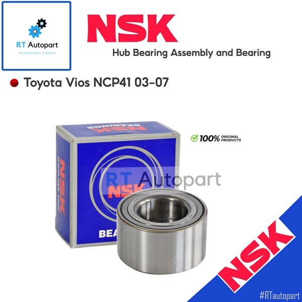 NSK ลูกปืนล้อหน้า Toyota Vios NCP41 NCP42 Gen1 ปี03-07 / ลูกปืนล้อ วีออส / 38BWD22