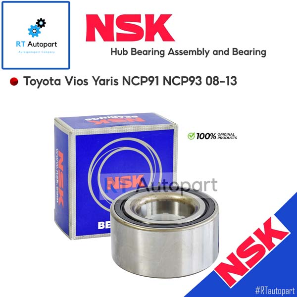 NSK ลูกปืนล้อหน้า Toyota Vios Yaris NCP91 NCP93 ปี08-13 / ลูกปืนล้อ วีออส / 40BWD17A(1ตัว)