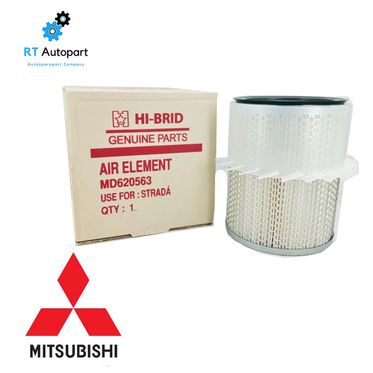 Hi-Brid กรองอากาศ Mitsubishi Starda เครื่อง 2.5 / กรองอากาศ มิสซู สตาด้า(1ชิ้น)