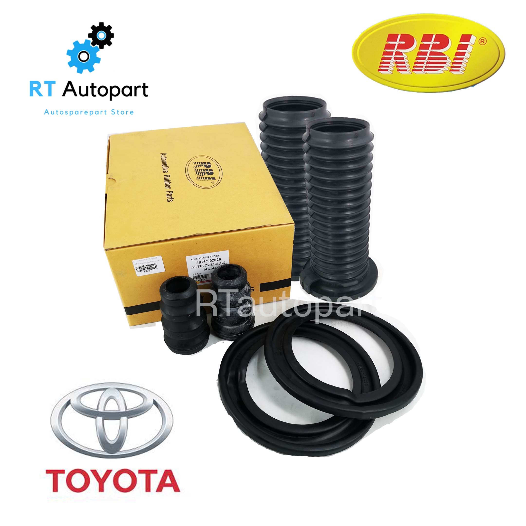 RBI กันฝุ่นโช้คหน้า Toyota Altis ZZE121 ZZE141 ปี02-13 1ตัว เฉพาะกันฝุ่น