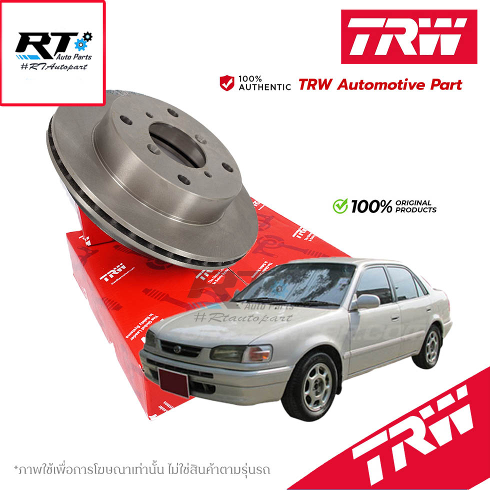 TRW (1แผ่น) จานดิสเบรคหน้า Toyota AE110 AE111 สามห่วง / จานดิสเบรก จานเบรก AE101 AE EE / DF1423