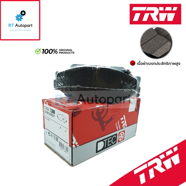 TRW ผ้าดิสเบรกหน้า Honda Civic FC FK ปี16-20 CRV G2 ปี02-07 เกรด DTEC / ผ้าเบรก ผ้าเบรค / GDB3325DT