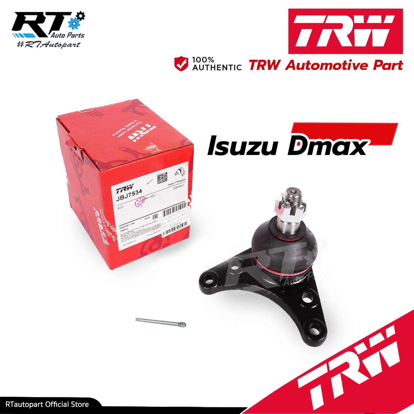 TRW ลูกหมากปีกนกบน Isuzu Dmax 2wd ปี03-12 Allnew Dmax 2wd 4wd ปี12-19 / ลูกหมาก Dmax / 8-97365-021-0 / JBJ7534